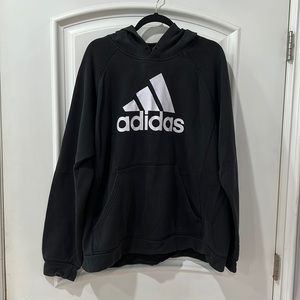 Adidas black logo hoodie size XL